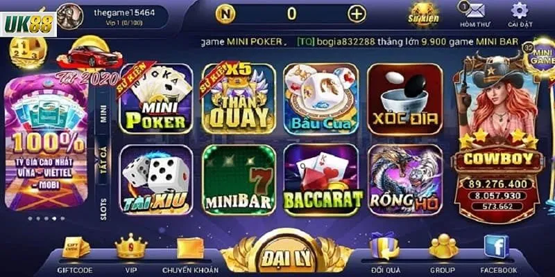 Các loại game nổ hũ online phổ biến tại nhà cái