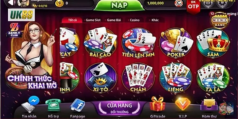 Giới thiệu những top game bài đổi thưởng hot nhất nhà cái UK88